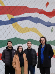 Autorský tým knihy Devade. Zleva Radek Šrett Úlehla, Adéla Vaculíková, Jan Bureš a Matěj Beránek