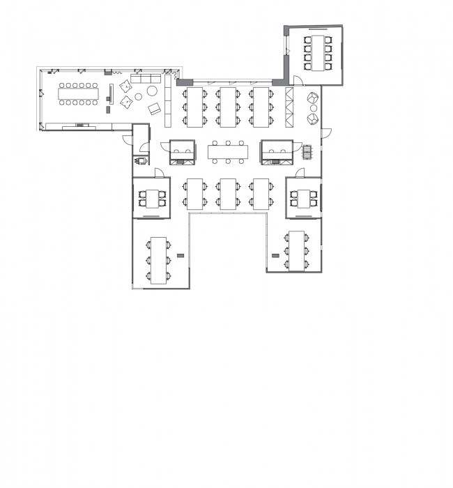 Kanceláře FUNTASY v bývalém parkovacím domě, půdorys, Studio Perspektiv