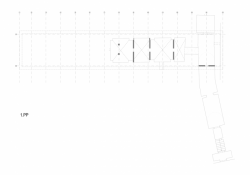 3+1 architekti, Revitalizace hospodářského dvora JACER, školicí středisko, půdorys 1. PP – foto
