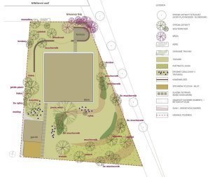 Land05, Zahrada Počaply, půdorys – foto