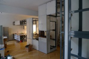 PROGRES ATELIER, Rekonstrukce bytu na Letné, proces výstavby prostorové struktury – foto
