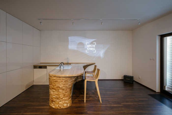 Interiér bytu v Letňanech za využití parametrického designu, Archistroj