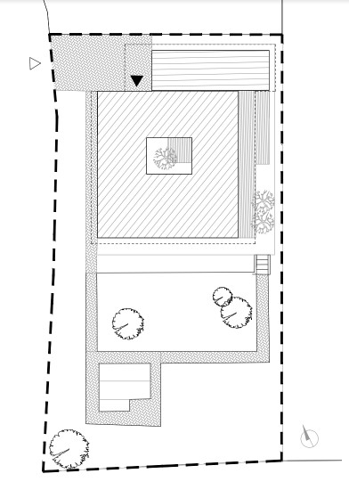 Rodinný dům Svinná u Trenčína, Peter Kasman, situace