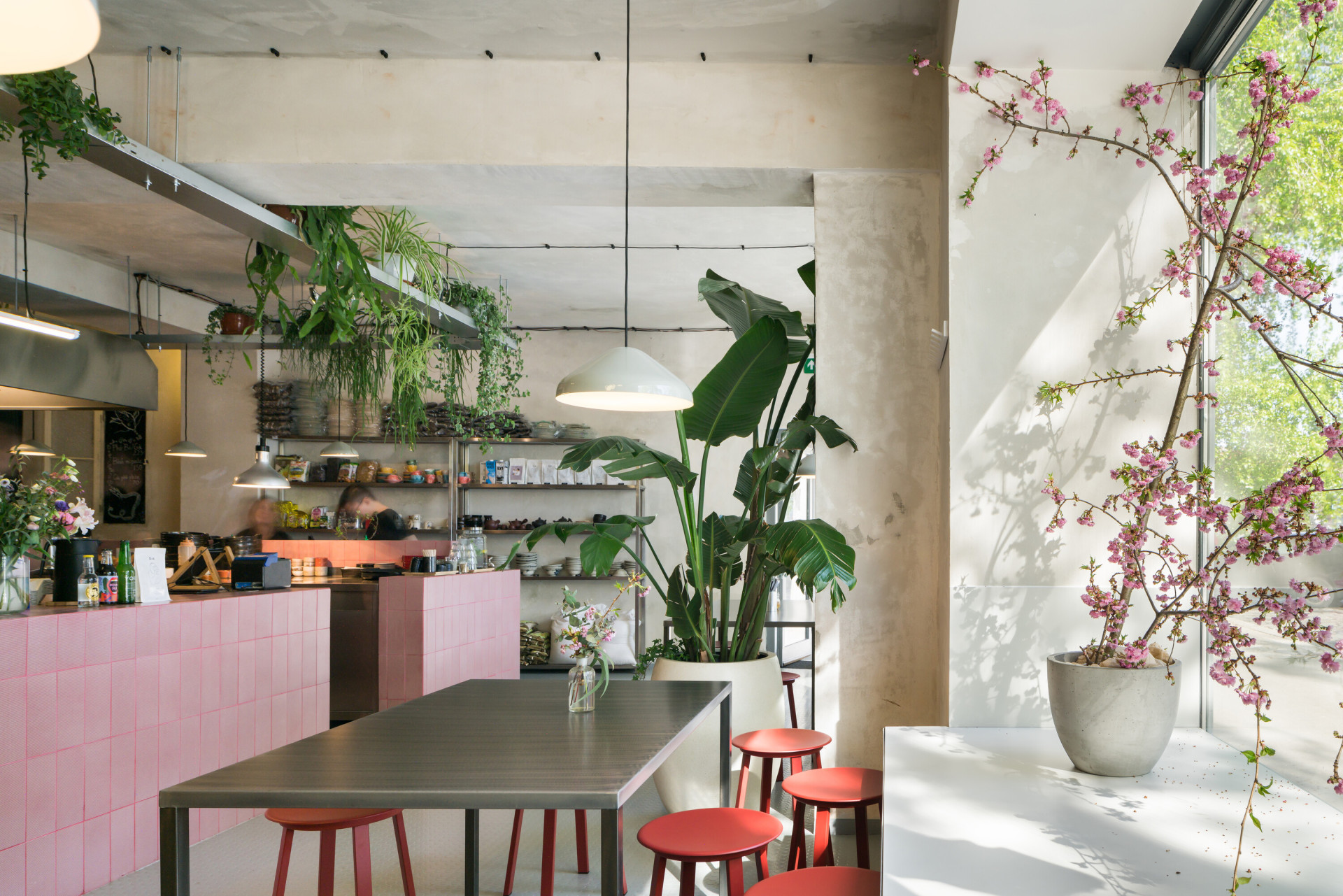 V reálném světě jíst a pít může, musí se to ale naučit. Bistro An v pražských Dejvicích by jí k tomu nabídlo ideální prostředí. Díky otevřené kuchyni by se taky mohla dívat na to, jak se připravuje. Autorem je opět studio Neuhäusal Hunal, asi má rádo růžovou. (Bistro An v Dejvicích, Neuhäusl Hunal, 2020-2022)