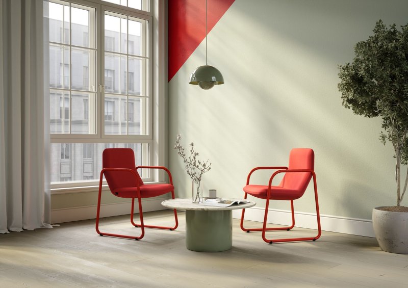 Křeslo Flexi Lounge od LD Seating, které navrhlo italské studio Orlandini Design.