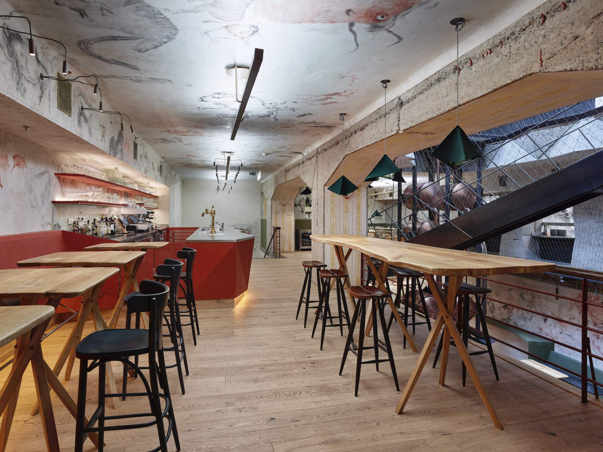 Restaurace Červený jelen v Praze, FIALA+NEMEC, prostory původního trezoru