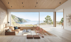 Harmonii v dřevěném interiéru lze vytvořit  díky Schüco AluWood Design - designová proměna se děje pouhým nalepením dřevěných dekorativních lišt na vnitřní stranu hliníkového profilu křídla