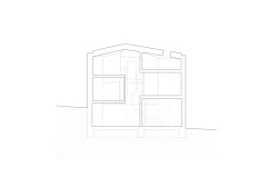 Řez (Rodinný dům nedaleko Olomouce, studio Malý Chmel)