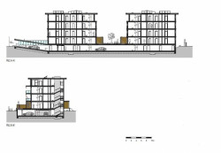 ARCHCON atelier, Pasivní bytové domy na Bílé Hoře - řezy