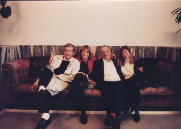 Jan Kaplický, Ruth Rogers, Richard Rogers, Amanda Levete v Müllerově vile v říjnu 1990