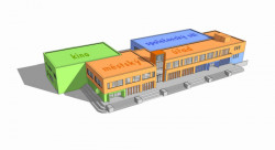 Radnice a kulturní dům Chlumec, Ondřej Tuček, Viktor Tuček - schéma