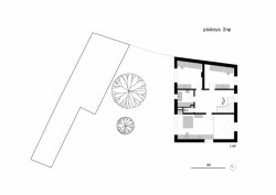 Dům v Ráji, Zdeněk Balík (ZETTE ateliér), půdorys 2 NP