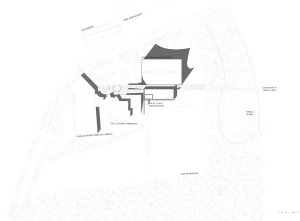 Situace (Sportovní a kulturní centrum Marie-Jose Perec a Josephine Baker v La Bouëxière ve Francii; onze04)