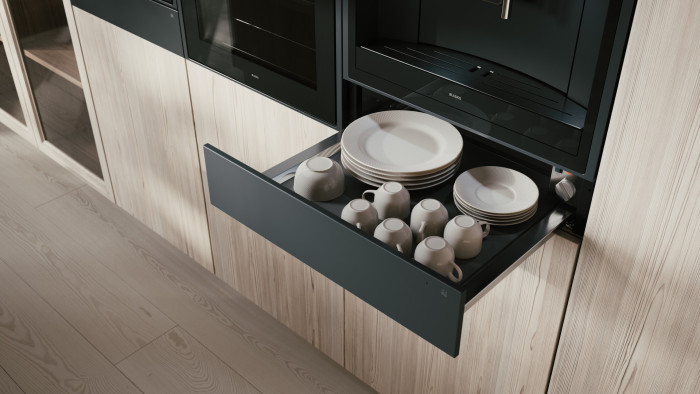 Ohřevná zásuvka ASKO může kromě ohřívání talířů udržovat pokrmy teplé po dobu několika hodin.