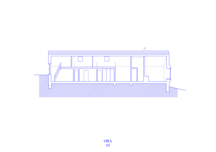 Vesnický dům, řez, ORA