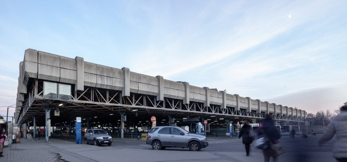 Autobusové nádraží Zvonařka v Brně, původní stav