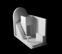 Peter Barber Architects, příbytky na Holmes Road, model ubytovací jednotky