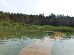 Vodní lávka na nádrži Wydra