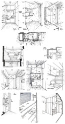 Skica (Rekonstrukce funkcionalistického bytu v Praze, architekt Martin Čeněk)