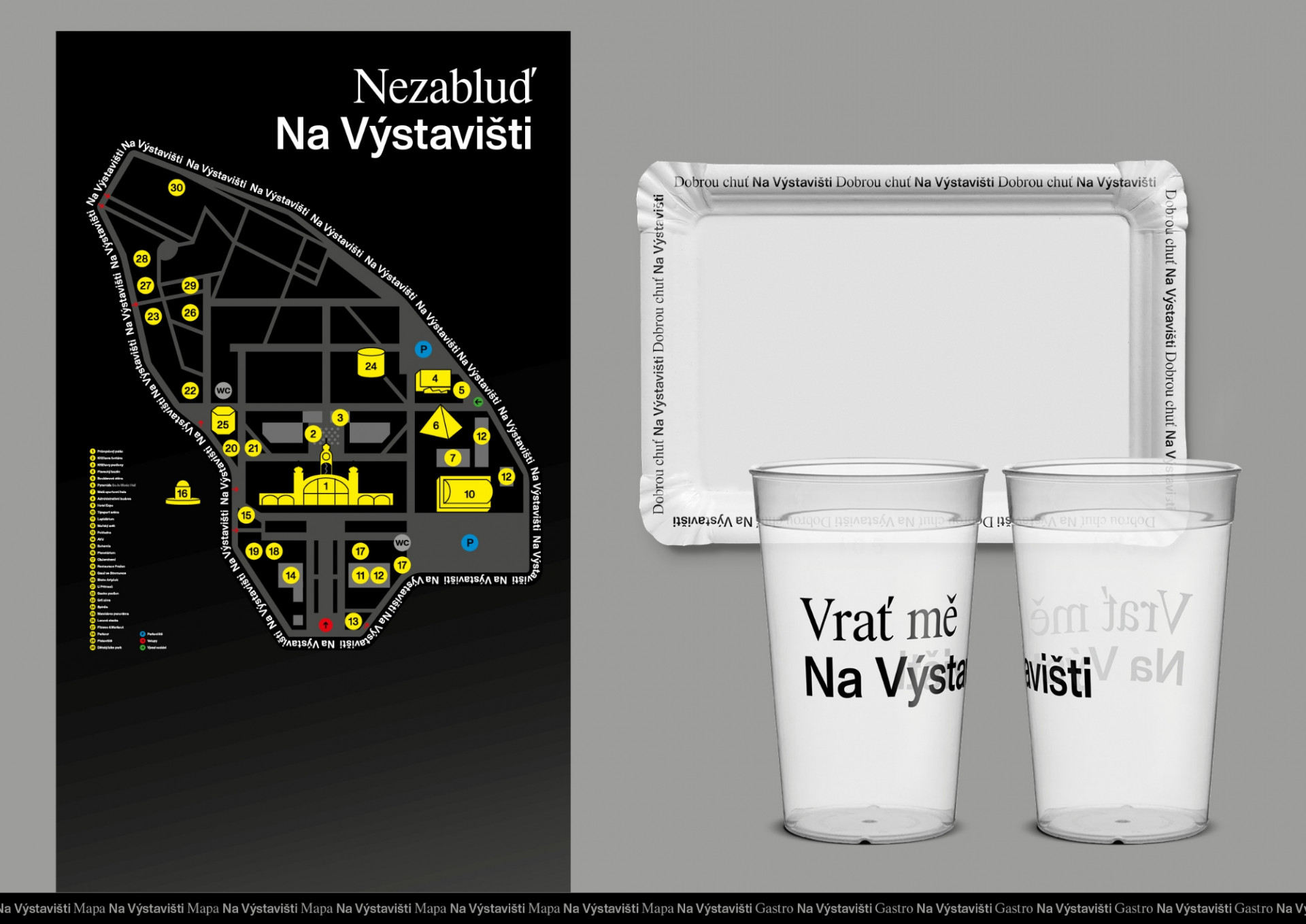 Nová vizuální identita areálu Výstaviště Praha, Tereza Hejmová / Štěpán Malovec / Martin Odehnal. Zdroj: CZECHDESIGN