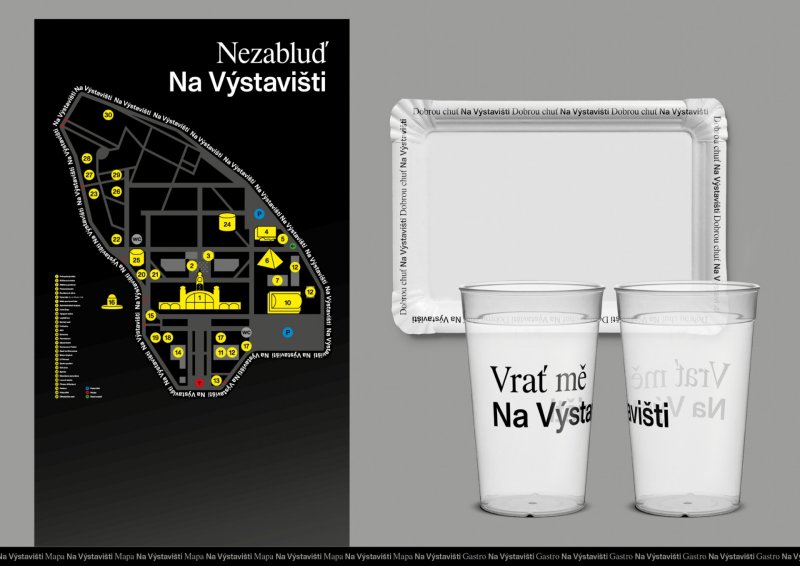 Nová vizuální identita areálu Výstaviště Praha, Tereza Hejmová / Štěpán Malovec / Martin Odehnal. Zdroj: CZECHDESIGN