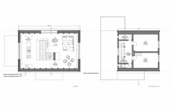 Přestavba chaty ve Svatém Petru, Znamení čtyř - architekti, půdorysy 2NP