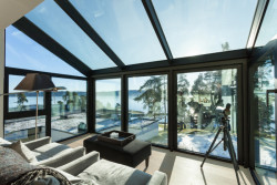 Zimní zahrada v soukromém domě v Oslu, skleněné výplně bez zbarvení, Glassteam AS
