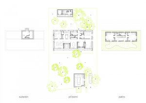 Vila ve staré zahradě, kaa-studio / Kamila Holubcová, Antonín Holubec, půdorysy