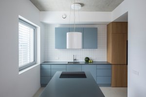 Kuchyně (Terasový dvojdům v Krči, martin cenek architecture)