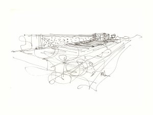 Skica (Interaktivním centru pohádek a animace OKO v Bílsko-Bělé v Polsku, Nizio Design International)