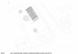 Kryštof Kreisinger, rodinný dům v ulici Nad Školou, Hořovice - situace