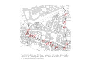 Vrcholně středověká hradba Malé Strany (Bytový dům na Malé Straně; architektonický ateliér Ladislava Lábuse)