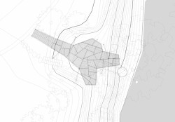 Obnova nábřeží řeky Loučné v Litomyšli, půdorys vyhlídky, Rusina Frei