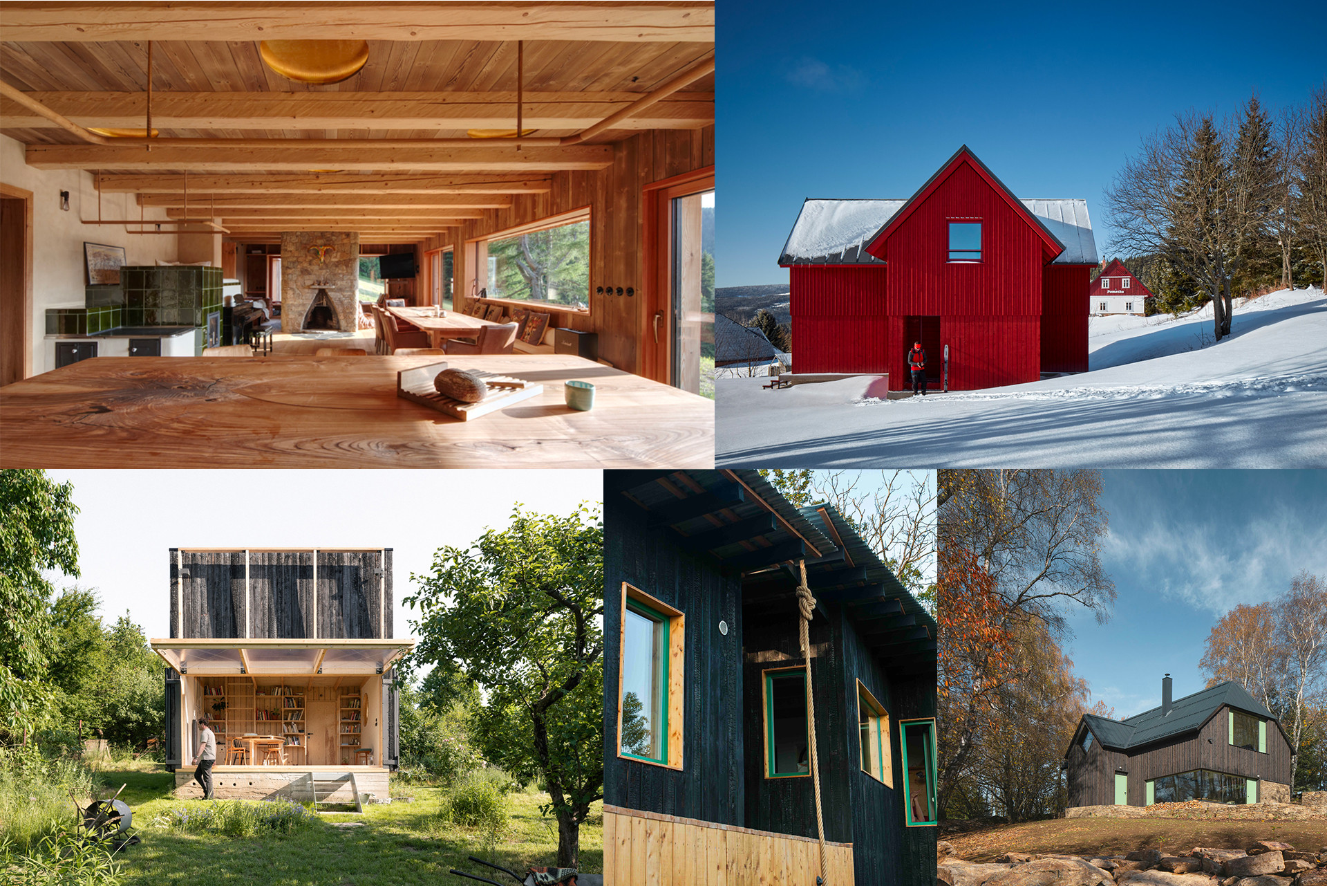 Výběr chat a chalup, o nichž jsme psali v roce 2024.