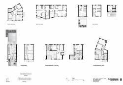 Alison Brooks Architects, obytný soubor Ely Court, rozvrh interiérů
