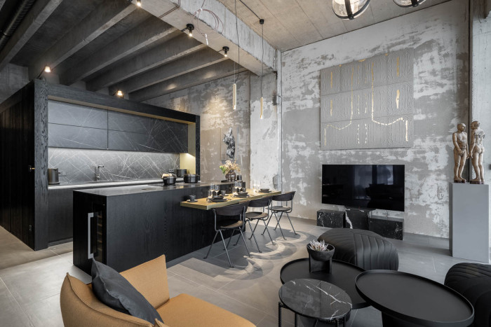 Za realizací vzorových bytů v komplexu Vanguard Prague stojí společnost SYMA Living - Loft od studia OOOOX