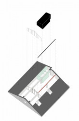 Podkrovní byt v Turíně, BLAARCHITETTURA - hmotová axonometrie