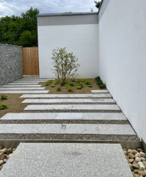 Pietní atrium s magnólií (Dům pro Julli, ateliér Čtyřstěn)