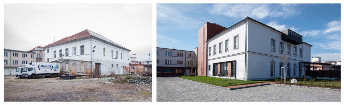 Akademie Madeta, +arch studio - foto před a po rekonstrukci