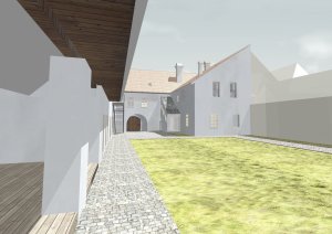 Úprava bývalé fary ve Chvalšinách na zařízení pro  pobyty osob s poruchami autistického spektra, 4DS - vizualizace