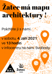 Architektonická mapa Žatce, pozvánka,