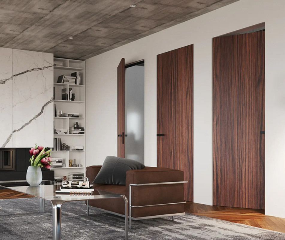 Dveře se skrytou zárubní Dorsis jsou univerzálně použitelné do zdí i SDK příček