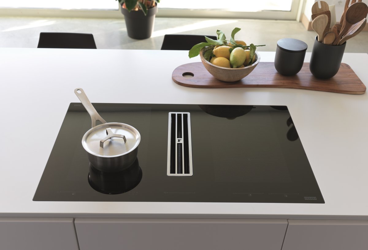 Odsavač par integrovaný do indukční varné desky Mythos 2Gether Icon Steel Franke