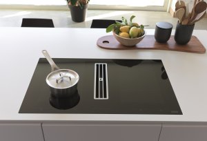 Odsavač par integrovaný do indukční varné desky Mythos 2Gether Icon Steel Franke