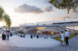 Vizualizace návrhu rekonstrukce Libeňského mostu od Petra Teje, Tomáše Caha a Oto Meltera