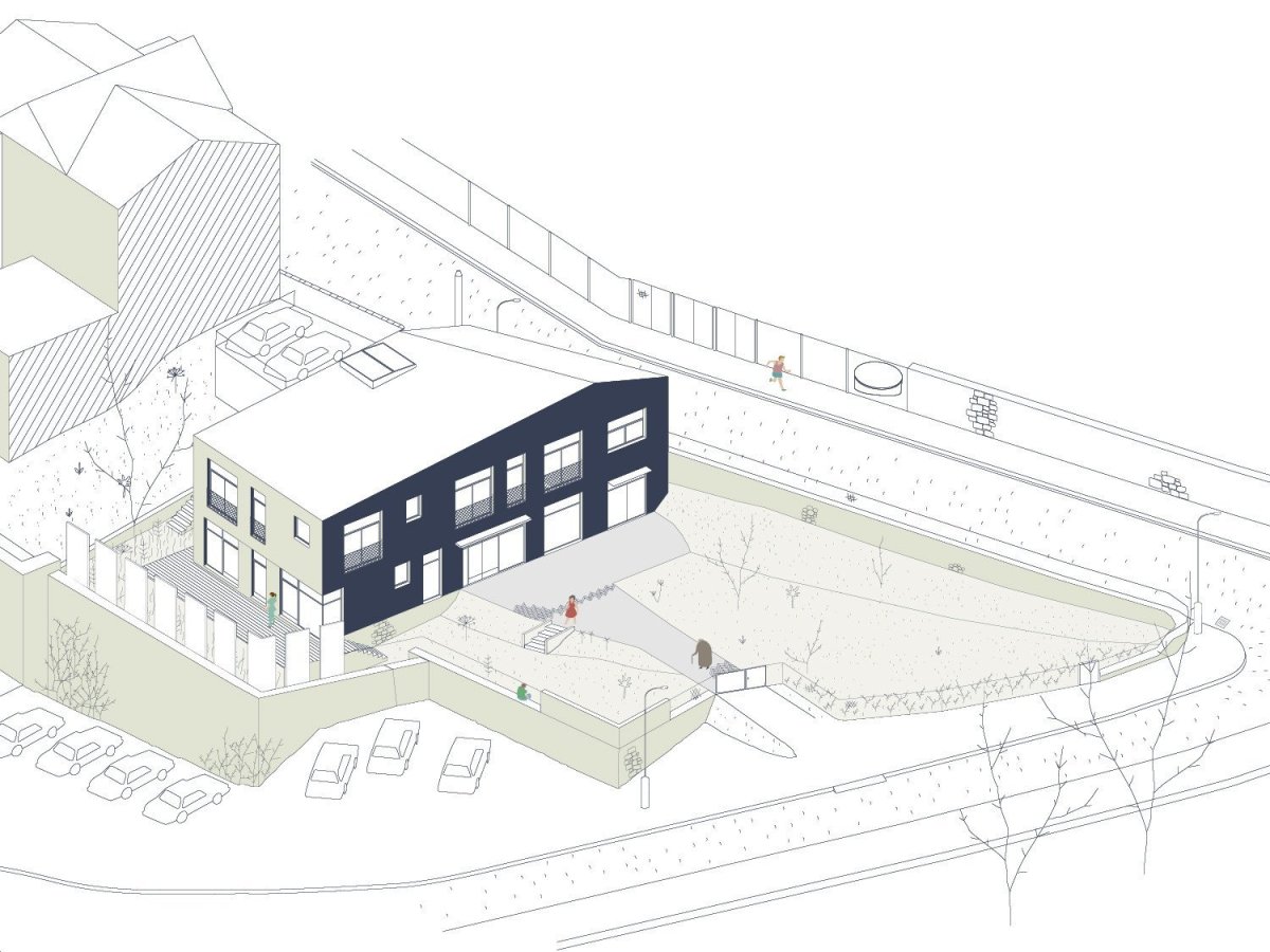 Zubaři Nad Mlýnem, axonometrie, studio Raketoplán