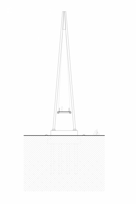 Lávka přes Vltavu v Lužci nad Vltavou, Petr Tej,  Marek Blank, Jan Mourek, řez příčný