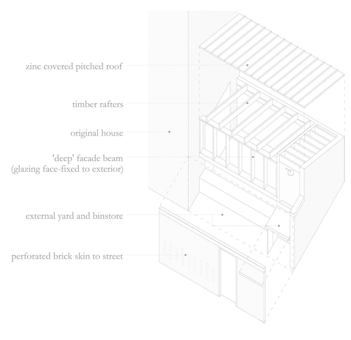 Axo, Magennis Square, TAKA architects,