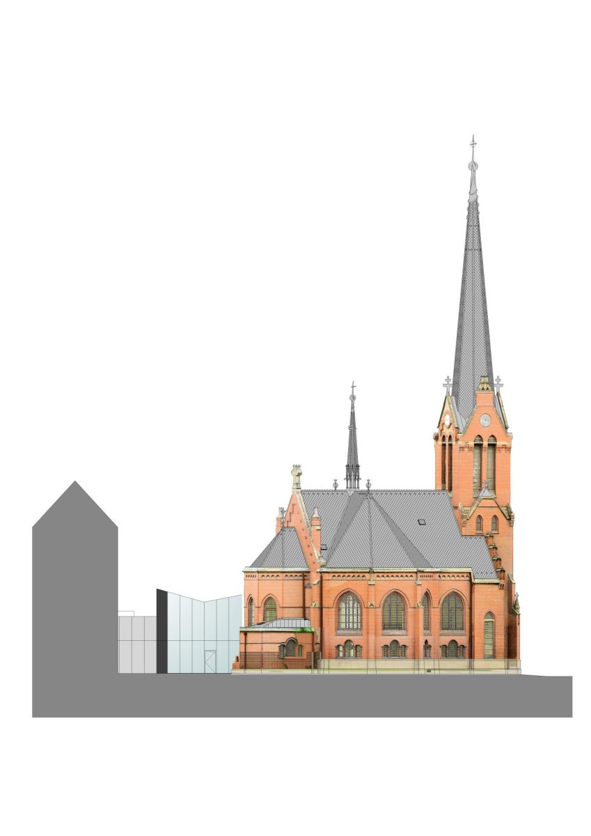 Obnova Červeného kostela, atelier-r: Pohled