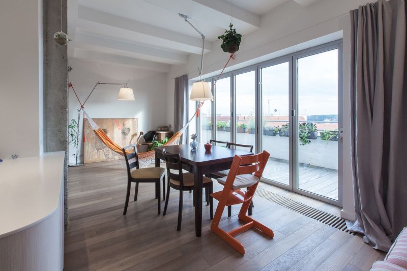 Lenka Míková Architect, Malý penthouse v Praze – foto
